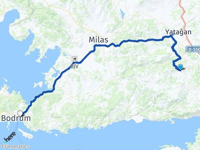 Çırpı Bodrum Otogarı Arası Kaç Km - Yol Tarifi