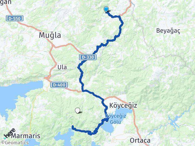 Fadıl Muğla Arası Kaç Km - Yol Tarifi