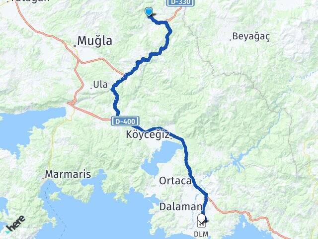 Fadıl Muğla Dalaman Havalimanı Arası Kaç Km - Yol Tarifi