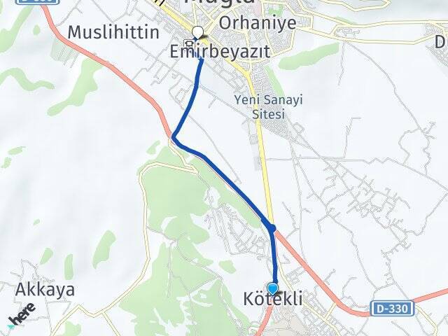 Kötekli Muğla Otogarı Arası Kaç Km - Yol Tarifi