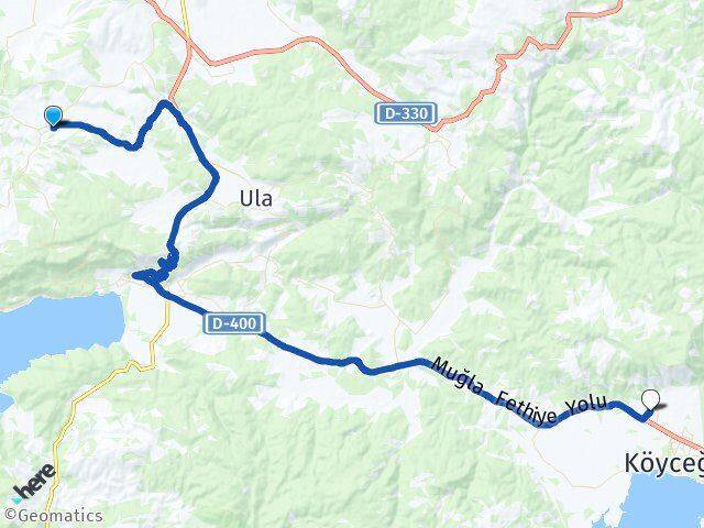 Yerkesik Köyceğiz Arası Kaç Km - Yol Tarifi