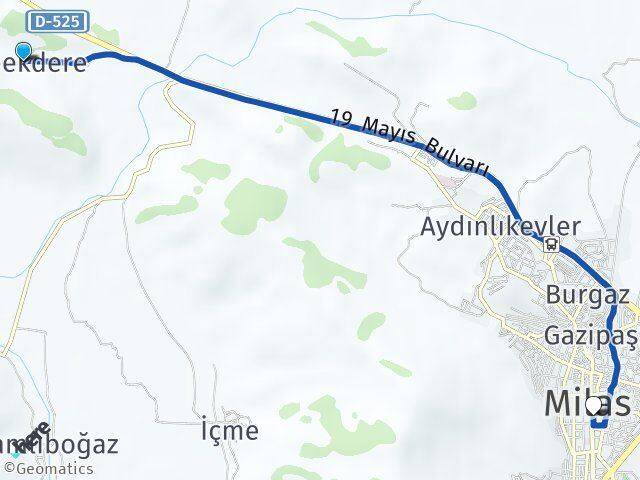 Dibekdere Ahmetçavuş-Hayıtlı Arası Kaç Km - Yol Tarifi
