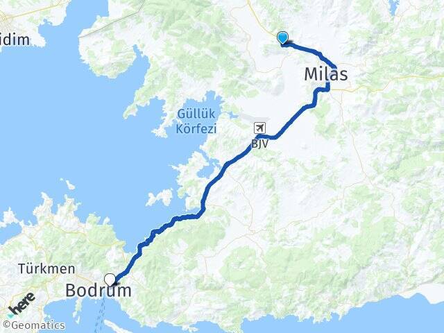 Dibekdere Bodrum Otogarı Arası Kaç Km - Yol Tarifi