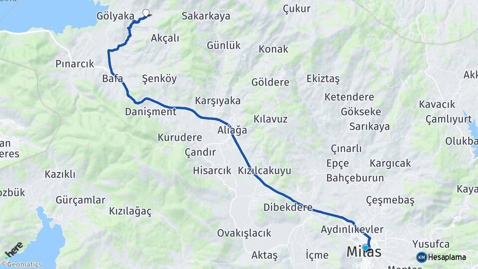 Muğla Milas Karahayıt Milas Arası Kaç Km - Yol Haritası