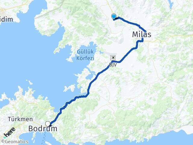 Karakuyu Bodrum Otogarı Arası Kaç Km - Yol Tarifi
