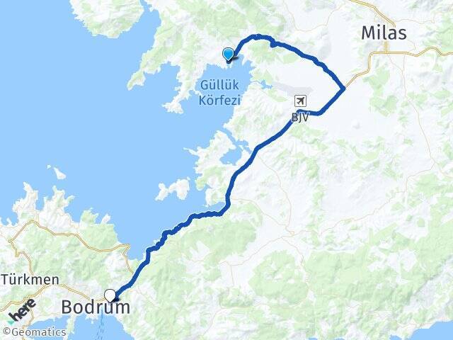 Kıyıkışlacık Bodrum Otogarı Arası Kaç Km - Yol Tarifi