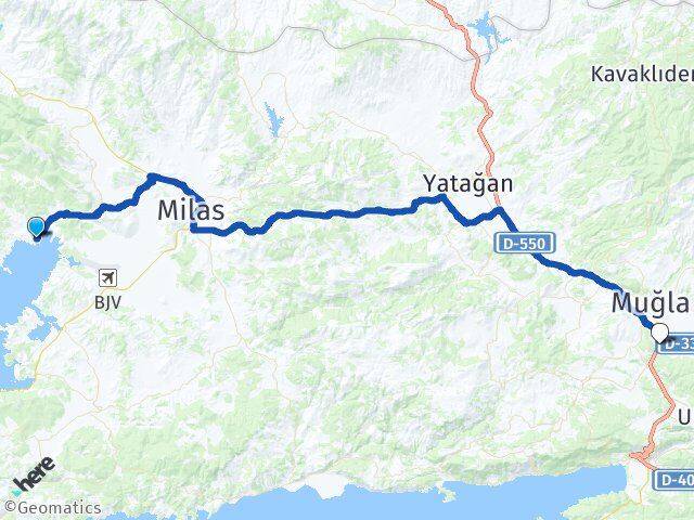 Kıyıkışlacık Kötekli Arası Kaç Km - Yol Tarifi