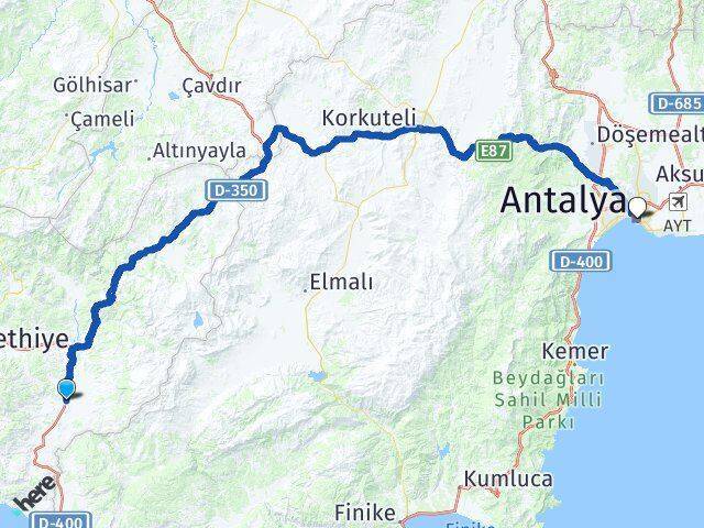 Alaçat Antalya Arası Kaç Km - Yol Tarifi