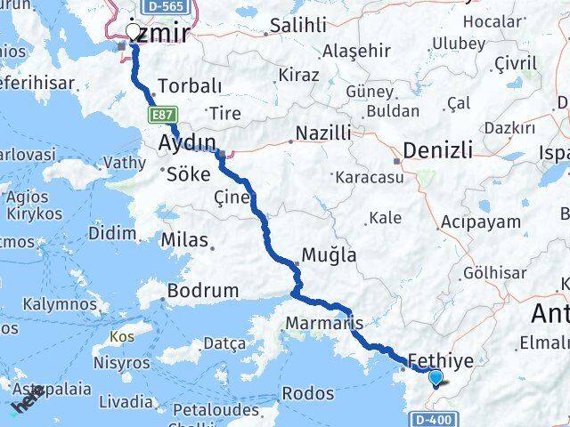 Alaçat Bornova Arası Kaç Km - Yol Tarifi