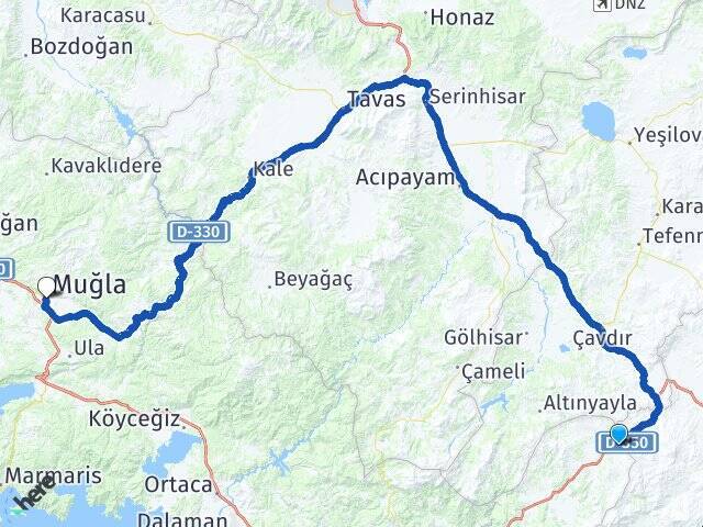 Bekçiler Muğla Otogarı Arası Kaç Km - Yol Tarifi