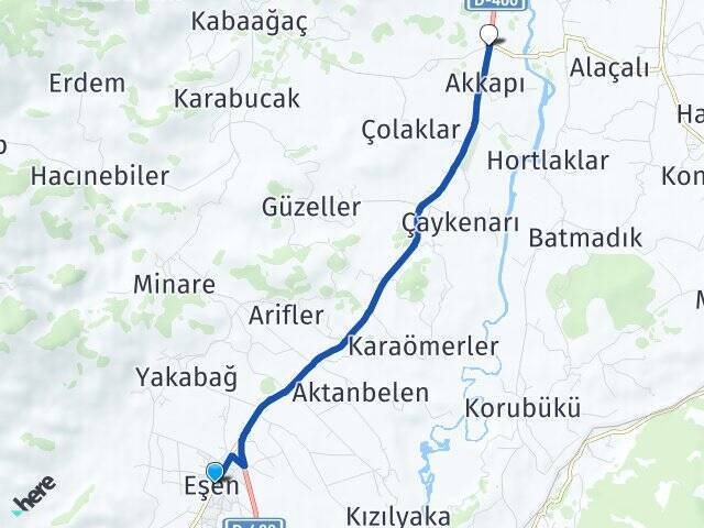Eşen Alaçat Arası Kaç Km - Yol Tarifi