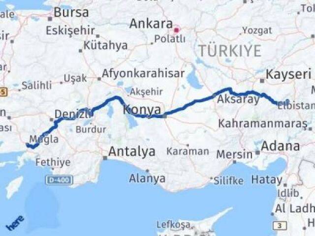 Muğla Tufanbeyli Adana Arası Kaç Km - Yol Haritası