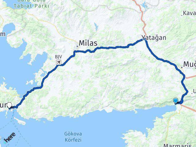 Akyaka Gümbet Arası Kaç Km - Yol Tarifi