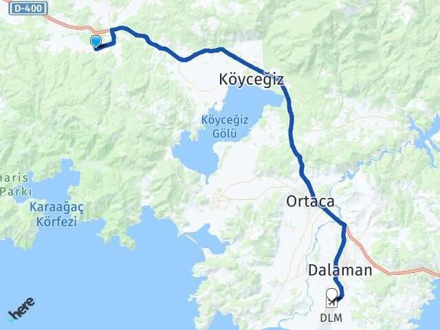 Çörüş Muğla Dalaman Havalimanı Arası Kaç Km - Yol Tarifi