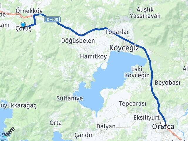 Çörüş Ortaca Otogarı Arası Kaç Km - Yol Tarifi