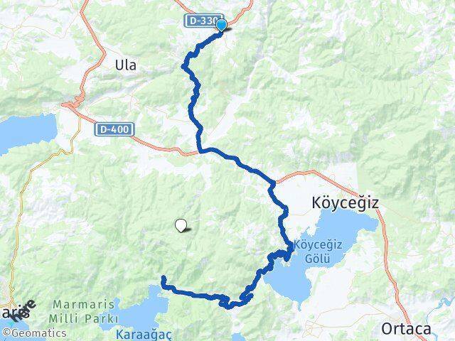 Gölcük Muğla Arası Kaç Km - Yol Tarifi