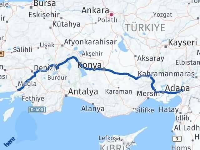 Muğla Ula Osmaniye Arası Kaç Km - Yol Haritası
