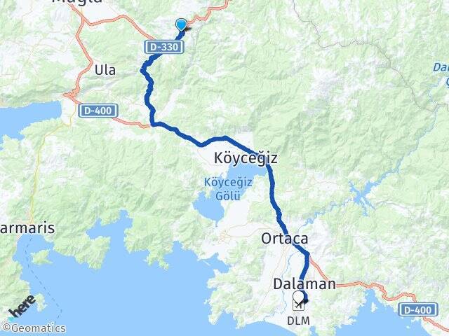 Yaylasöğüt Muğla Dalaman Havalimanı Arası Kaç Km - Yol Tarifi