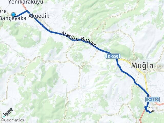Bahçeyaka Sıtkı Koçman Üniversitesi Arası Kaç Km - Yol Tarifi