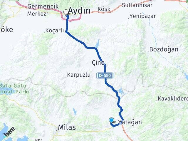 Yeniköy Aydın Arası Kaç Km - Yol Tarifi