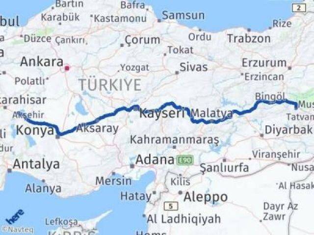 Muş Çay Afyonkarahisar Arası Kaç Km - Yol Haritası