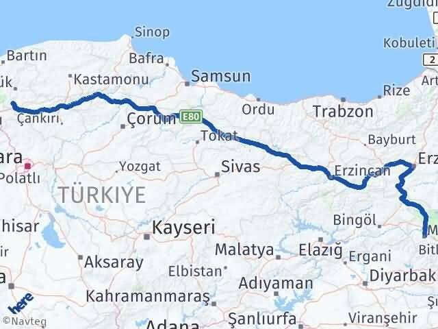 Muş Eskipazar Arası Kaç Km - Yol Tarifi