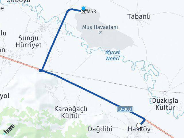 Muş Havalimanı Hasköy Arası Kaç Km - Yol Tarifi
