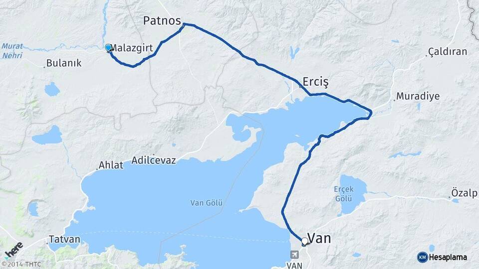 Muş Malazgirt Van Arası Kaç Km - Yol Haritası