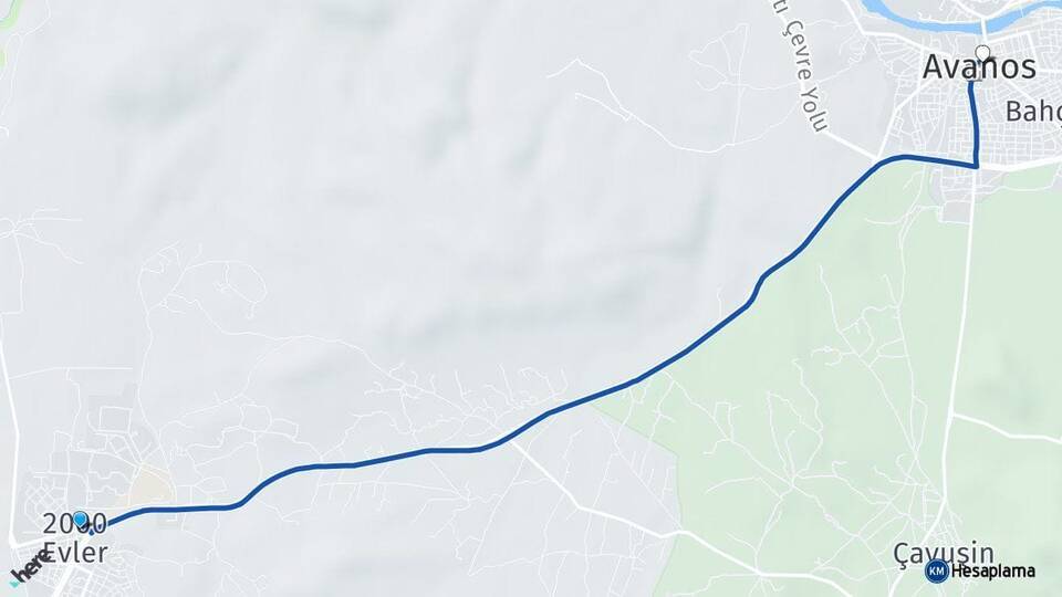 2000 Evler Avanos Arası Kaç Km - Yol Tarifi