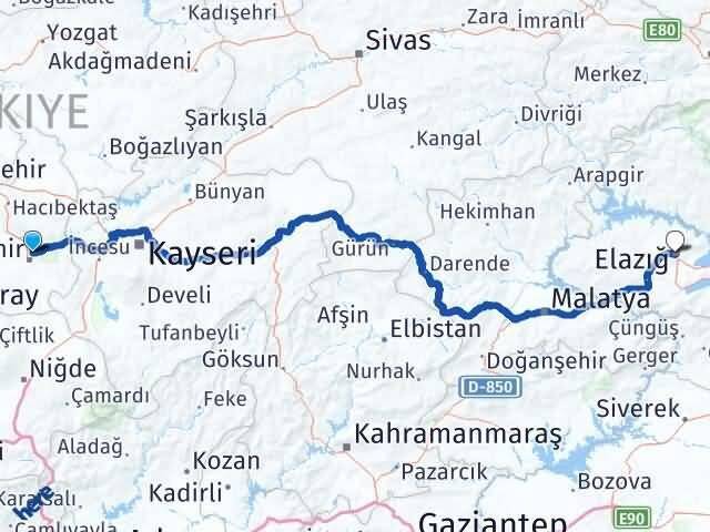 2000 Evler Elazığ Arası Kaç Km - Yol Tarifi