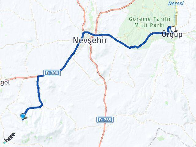 Topaç Ürgüp Arası Kaç Km - Yol Tarifi