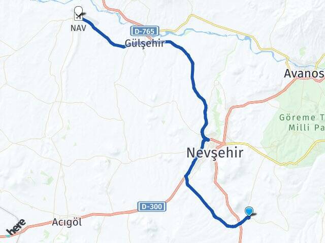 Çardak Kapadokya Havalimanı Arası Kaç Km - Yol Tarifi