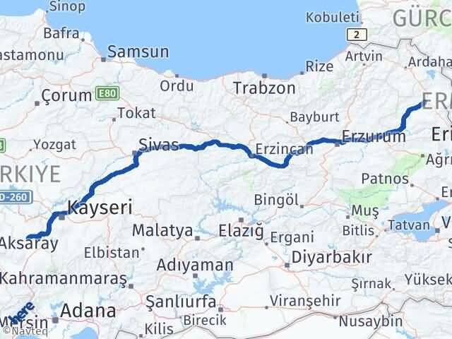 Nevşehir Derinkuyu Kars Arası Kaç Km - Yol Haritası