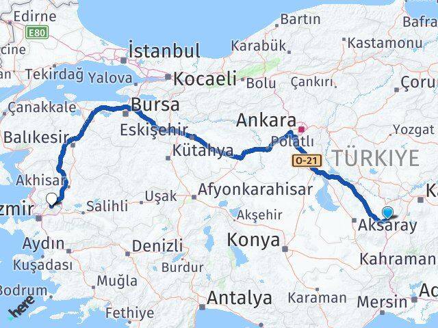 Nevşehir Derinkuyu Manisa Arası Kaç Km - Yol Haritası