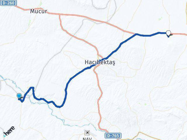 Abuuşağı Hacıbektaş Arası Kaç Km - Yol Tarifi