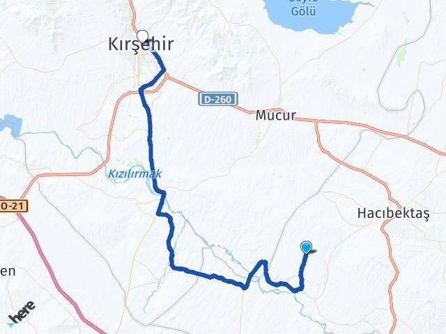 Karaburç Kırşehir Arası Kaç Km - Yol Tarifi