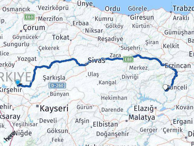 Kozaklı Tunceli Arası Kaç Km - Yol Tarifi