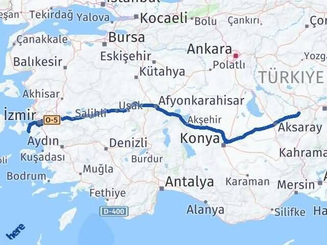 Nevşehir Seferihisar İzmir Arası Kaç Km - Yol Haritası