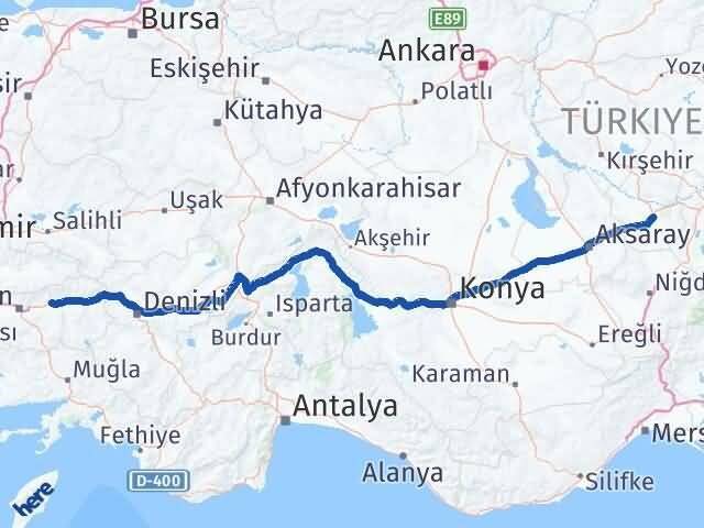 Nevşehir Sultanhisar Aydın Arası Kaç Km - Yol Haritası