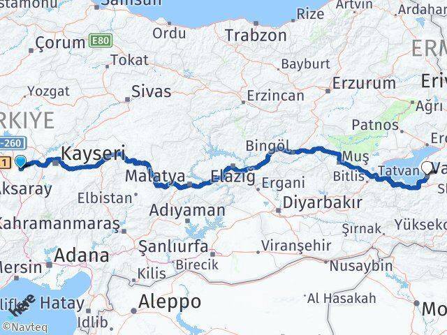 Nevşehir Tuşba Arası Kaç Km - Yol Tarifi