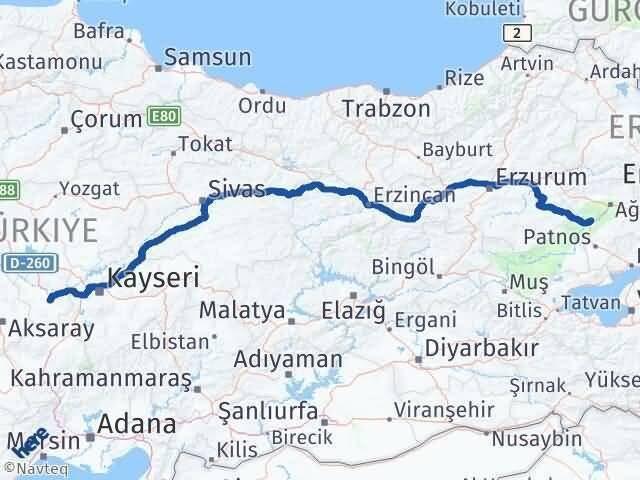 Nevşehir Tutak Arası Kaç Km - Yol Tarifi