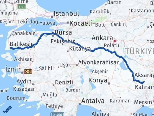 Niğde Ayvacık Çanakkale Arası Kaç Km - Yol Haritası