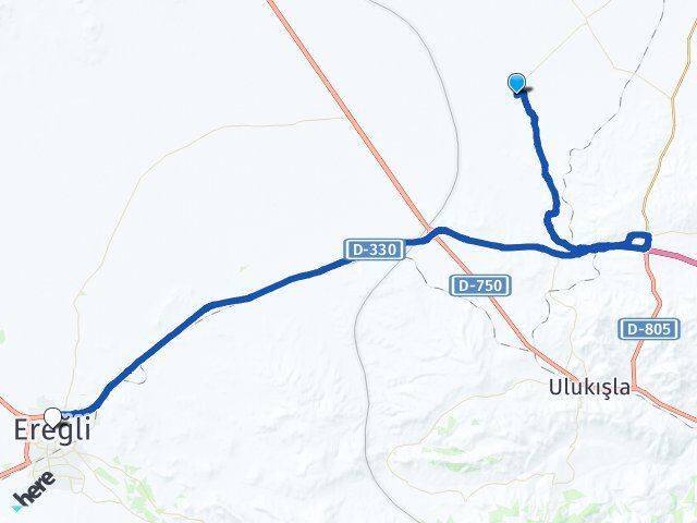 Badak Ereğli Arası Kaç Km - Yol Tarifi