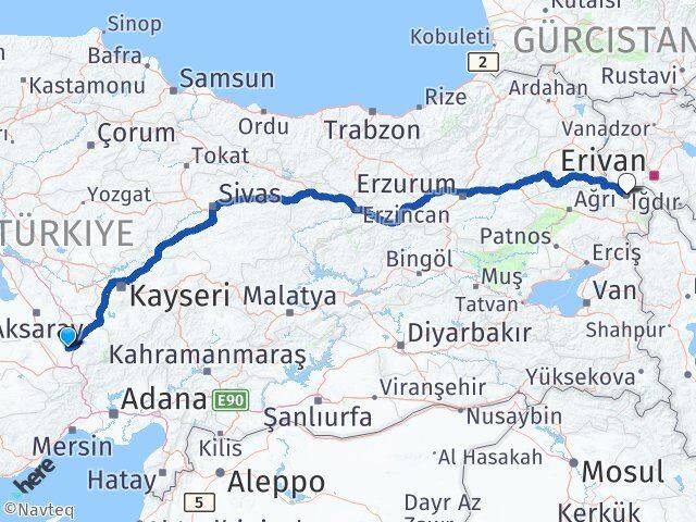 Niğde Bor Iğdır Arası Kaç Km - Yol Haritası