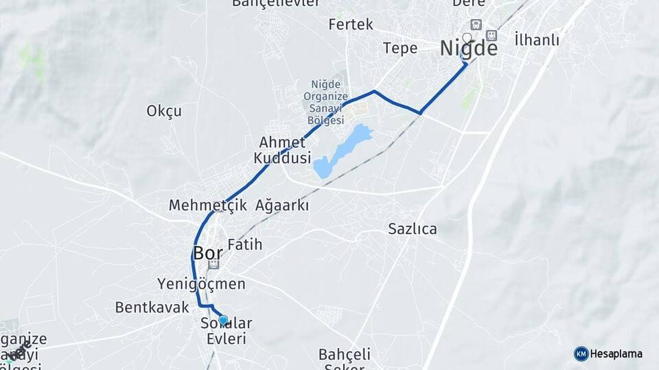 Şeker Niğde Arası Kaç Km - Yol Tarifi