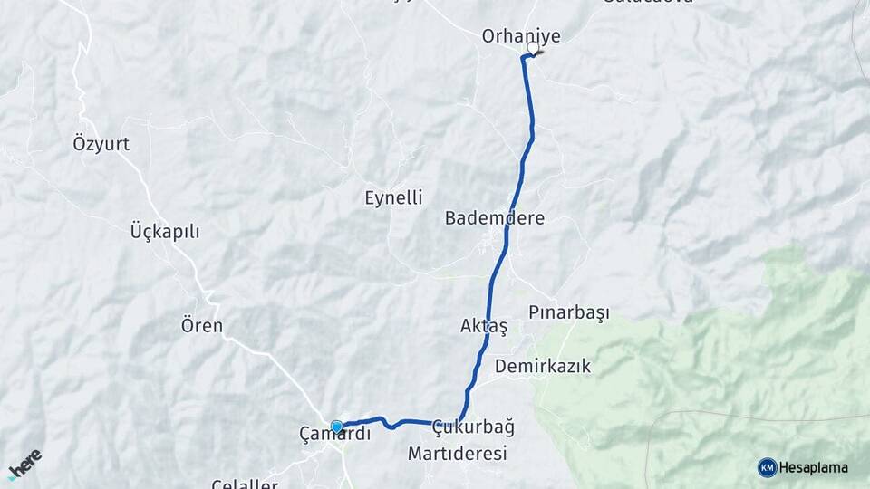 Niğde Çamardı Kavlaktepe Çamardı Arası Kaç Km - Yol Haritası