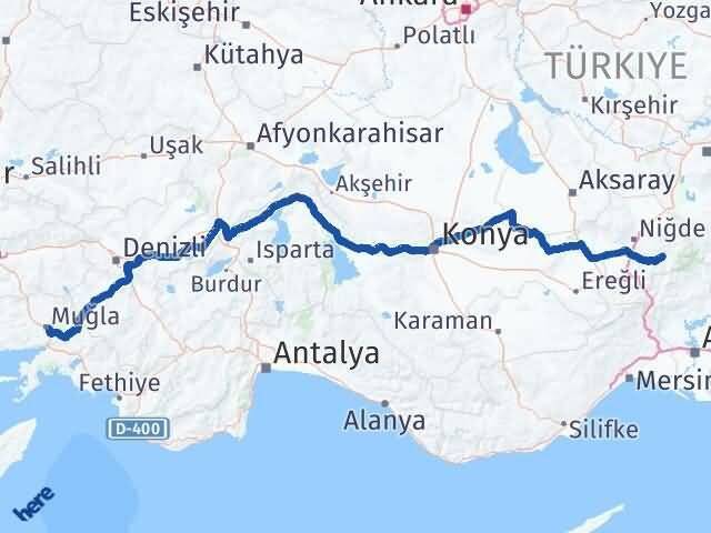 Çamardı Muğla Arası Kaç Km - Yol Tarifi