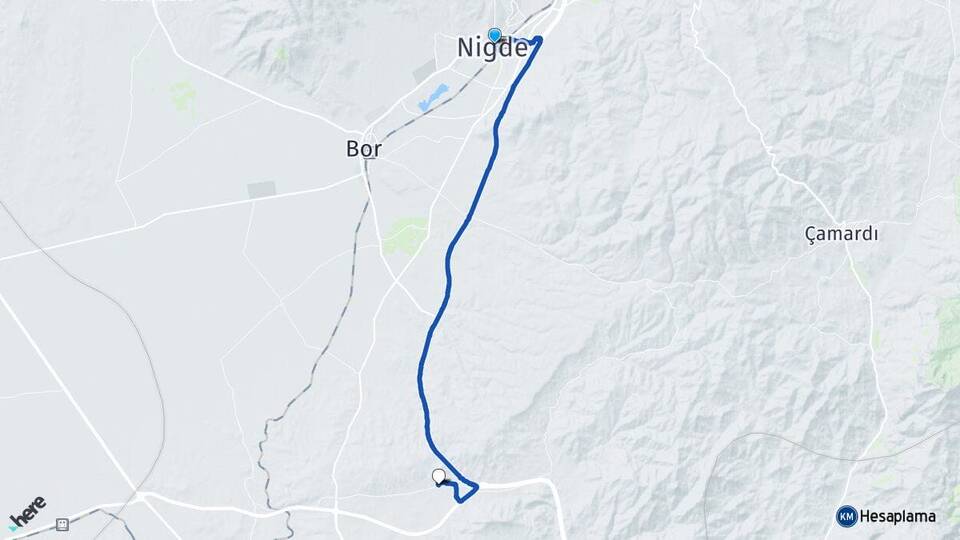 Niğde Eminlik Ulukışla Arası Kaç Km - Yol Haritası