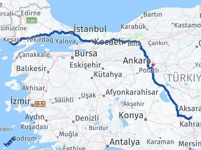 Niğde Enez Edirne Arası Kaç Km - Yol Haritası