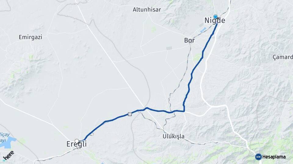 Niğde Ereğli Arası Kaç Km - Yol Tarifi